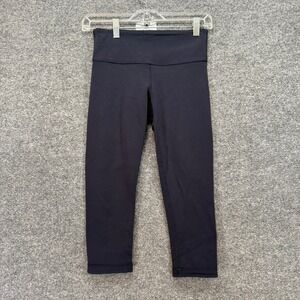 Lululemon Leggings Womens 4 Dark Blue Cropped Capri Yoga Athletic Training Pants